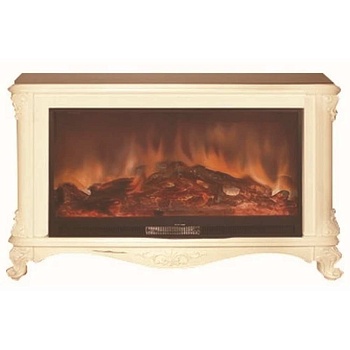 Каминокомплект Glenrich Версаль Premier S86 с царгой слоновая кость