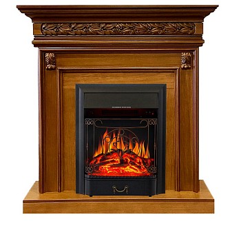 Каминокомплект Royal Flame  Valletta - Орех с очагом Majestic FX Black