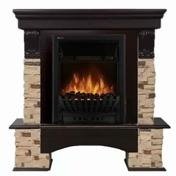 Каминокомплект Electrolux Pietra Classic с очагом Classic EFP/P-1020LS камень сланец, шпон венге