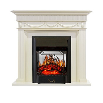Каминокомплект Royal Flame  Corfu - Слоновая кость с очагом Majestic FX M Black