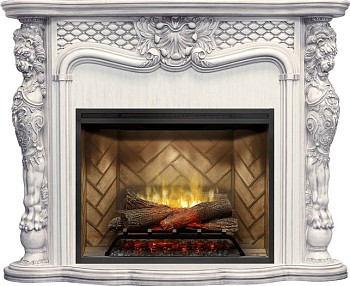 Каминокомплект Dimplex Castle - Слоновая кость с темной патиной с очагом Revillusion RBF30