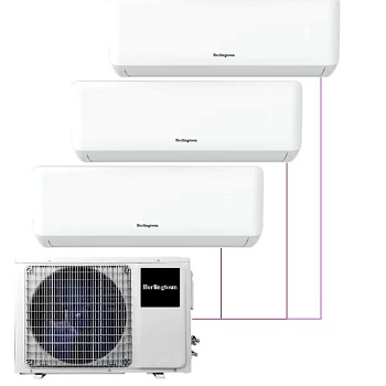Мульти сплит-система настенная Berlingtoun BMI-07AIN1 / BMO-21/3AIN1 DC Inverter 7+7+7