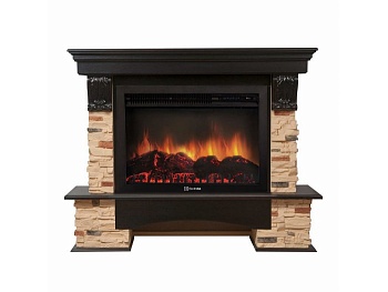 Каминокомплект угловой Electrolux Pietra 26/30U (угловой) с очагом EFP/P-3020LS камень сланец натуральный, шпон темный дуб