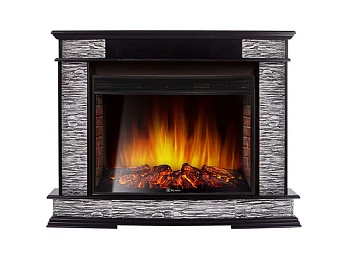 Каминокомплект Electrolux Scala 25 с очагом EFP/P-2720RLS сланец скалистый серый, шпон темный дуб