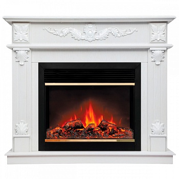 Электрокамин RealFlame  Philadelphia 25,5/26 WT с очагом Moonblaze Deluxe Brass