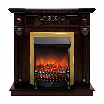 Электрокамин RealFlame  Dacota AO с очагом Fobos Lux Brass