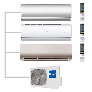 Мульти сплит-система настенная Haier AS35S2SJ2FA-S / AS35S2SJ2FA-W / AS35S2SF2FA-G / 3U70S2SR5FA Inverter