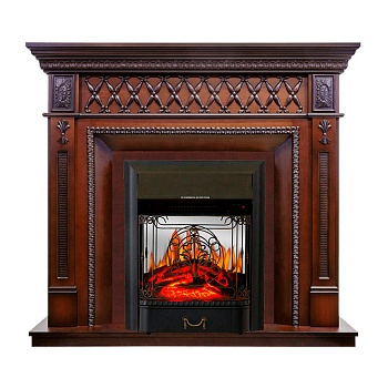 Каминокомплект Royal Flame  Alexandria - махагон коричневый антик с очагом Majestic FX M Black