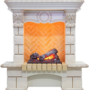 Каминокомплект Dimplex Pierre Luxe - Слоновая кость / Шампань (Высота 975мм) с очагом Cassette 400 NH