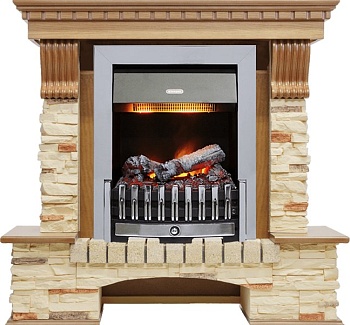 Каминокомплект Dimplex Pierre Luxe - Дуб / Сланец с очагом Danville Chrome FB2