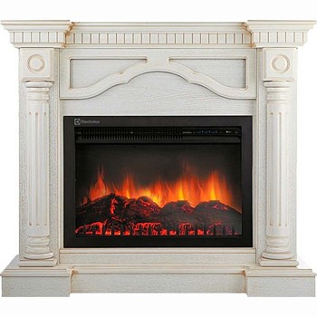 Каминокомплект Electrolux Rome 30 с очагом EFP/P-3020LS белёный дуб