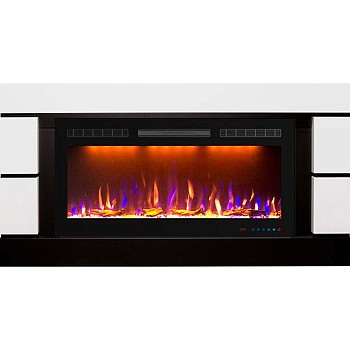 Каминокомплект Royal Flame  Modern - Белый с черным (Глубина 300 мм) с очагом Crystal 36 RF