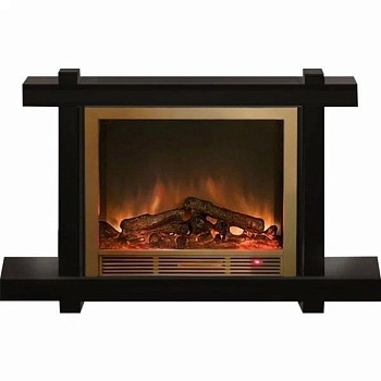 Каминокомплект Glenrich Капри Delux Sharm33 brass черный