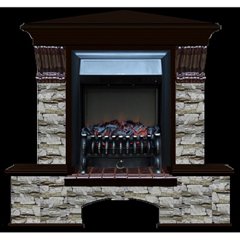 Каминокомплект Glenrich Бостон К угловой (Fobos black) венге