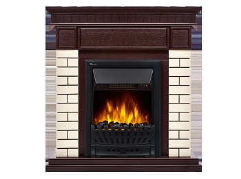 Каминокомплект Electrolux Bricks Classic с очагом Classic EFP/P-1020LS камень бежевый, шпон темный дуб