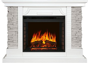 Каминокомплект Royal Flame  Avignon - Белый / Сланец серый с очагом Vision 23 EF LED FX