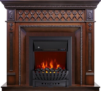 Каминокомплект Royal Flame  Alexandria - махагон коричневый антик с очагом Aspen Black