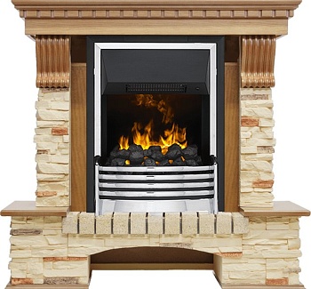 Каминокомплект Dimplex Pierre Luxe - Дуб / Сланец с очагом Flagstaff