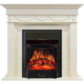 Каминокомплект Royal Flame  Corfu - Слоновая кость с очагом Majestic FX Black