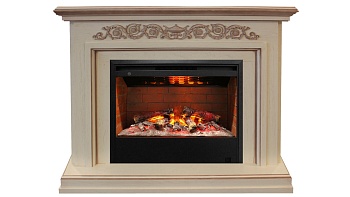Электрокамин RealFlame  Leticia WT(b) с очагом Helios 26 3D