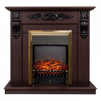 Электрокамин RealFlame  Dominica DN с очагом Fobos Lux Brass