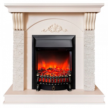 Электрокамин RealFlame Corfino WT с очагом Fobos Lux Black