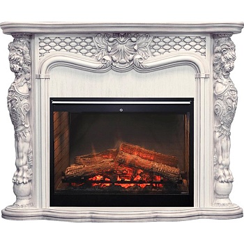 Каминокомплект Dimplex Castle - Слоновая кость с темной патиной с очагом Symphony 30'' DF3020-INT