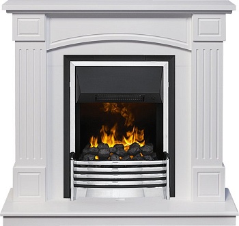 Каминокомплект Dimplex Boston - Белый (Высота 925см) с очагом Flagstaff