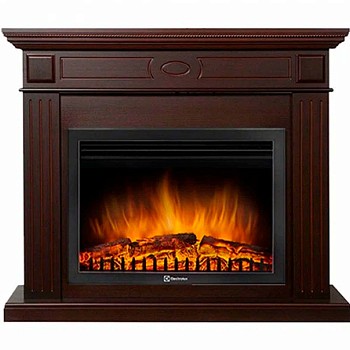 Каминокомплект Electrolux Bianco 25 с очагом EFP/P-2520LS шпон темный дуб