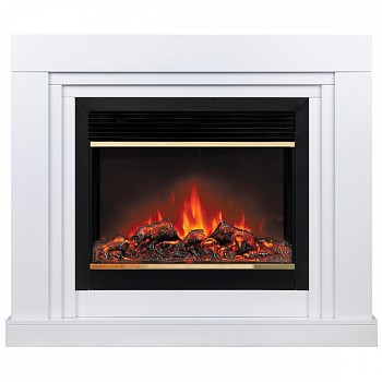 Электрокамин RealFlame  Stanley 26 WT с очагом Moonblaze Deluxe Brass