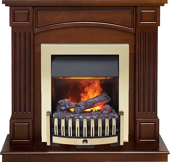 Каминокомплект Dimplex Boston - Темный дуб (Высота 92.5см) с очагом Danville Brass FB2