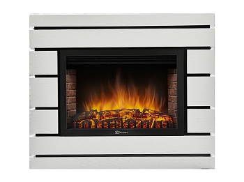 Каминокомплект Electrolux Moderno 30 с очагом EFP/P-3020LS шпон белый дуб