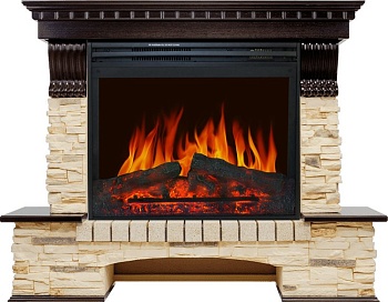 Каминокомплект Dimplex Pierre Luxe - Темный дуб / Сланец (Высота 1040 мм) с очагом Jupiter FX New