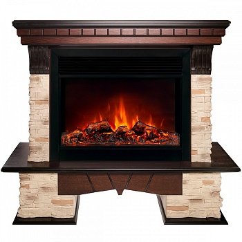 Электрокамин RealFlame  Rockland 26 AO с очагом Moonblaze Deluxe Black