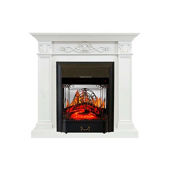 Каминокомплект Royal Flame  Verona - Белый дуб с очагом Majestic FX M Black