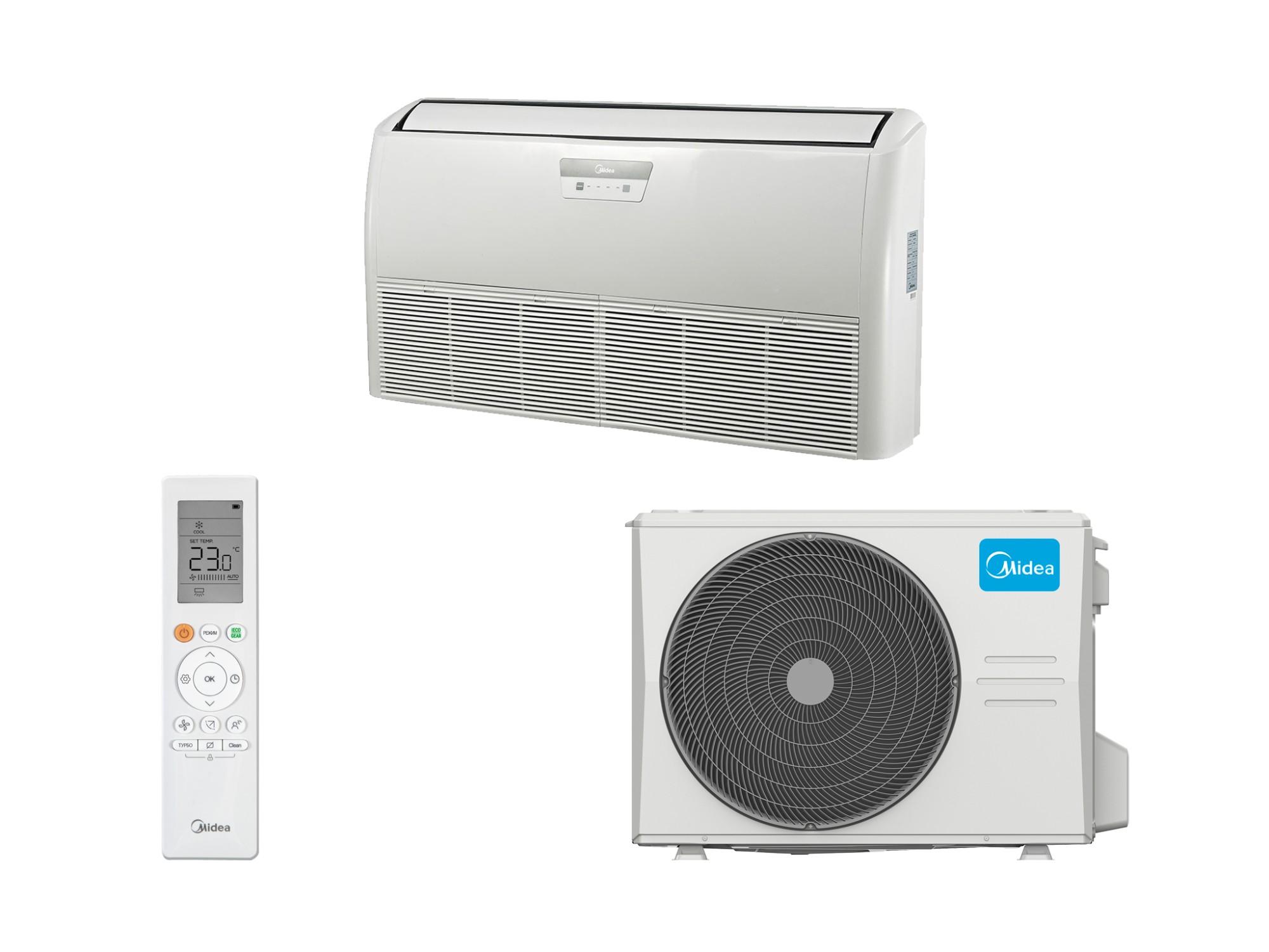 Напольно-потолочная сплит-система Midea MUE-24HRFNX(GA)/MOA1D-24FRN8G1 Inverter
