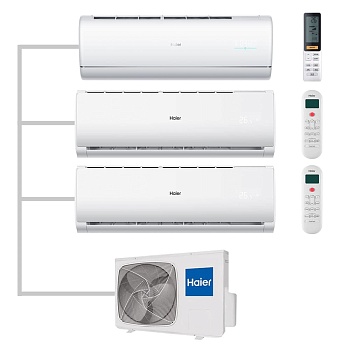 Мульти сплит-система настенная Haier AS35S2SJ2FA-W / AS12TS6HRA-M / AS12TS6HRA-M / 3U70S2SR5FA Inverter