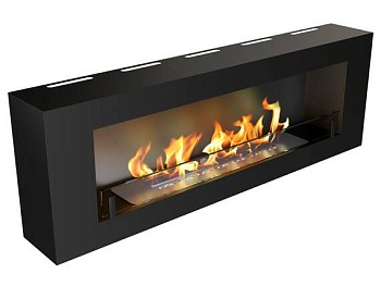 Настенный биокамин Zefire Ornament 1200 со стеклом (Estetic Flame)