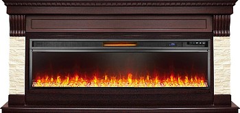 Каминокомплект Royal Flame  Denver - Темный дуб / Бежевый с очагом Vision 60 LED