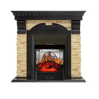 Каминокомплект Royal Flame  Dublin - Венге / Сланец с очагом Majestic FX M Black