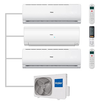 Мульти сплит-система настенная Haier AS35S2SF2FA-W / AS12TS6HRA-M / AS09TS6HRA-M / 3U70S2SR5FA Inverter