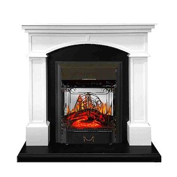Каминокомплект Royal Flame  Langford - Белый с черным с очагом Majestic FX M Black