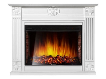 Каминокомплект Electrolux Frame 30U (угловой)  с очагом EFP/P-3320RLS белый