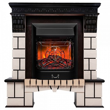 Электрокамин RealFlame  Stone STD AO с очагом Majestic Lux Black