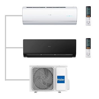 Мульти сплит-система настенная Haier AS25S2SJ2FA-W / AS25S2SF2FA-B / 2U50S2SM1FA-3 Inverter