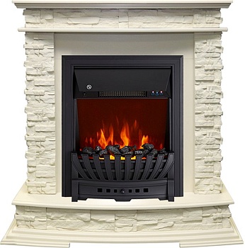 Каминокомплект Royal Flame  Luzern - Слоновая кость с очагом Aspen Black