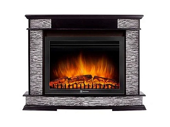 Каминокомплект Electrolux Scala 25 с очагом EFP/P-2520LS сланец скалистый серый, шпон венге
