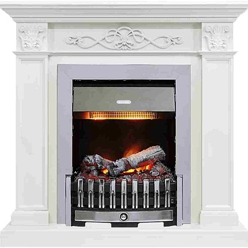 Каминокомплект Dimplex Verona - Белый дуб с очагом Danville Chrome FB2