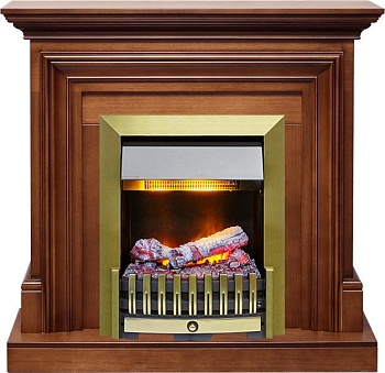Каминокомплект Dimplex Bradford - Орех с очагом Danville Antique Brass FB2