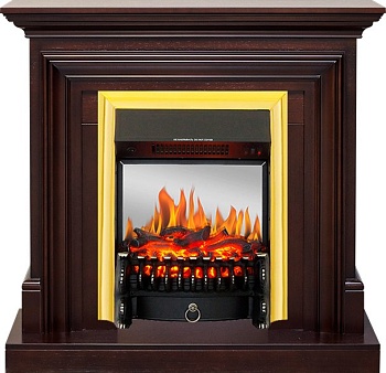 Каминокомплект Royal Flame  Bradford - Темный дуб с очагом Fobos FX M Brass
